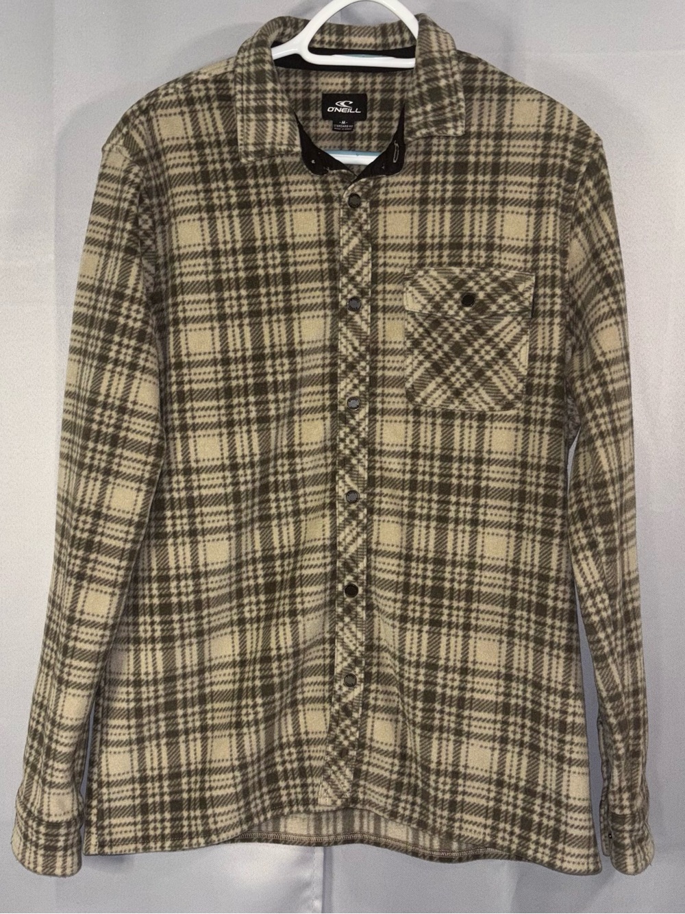 O'Neill Glacier Plaid Superfleece Long Sleeve Shirt Medium M